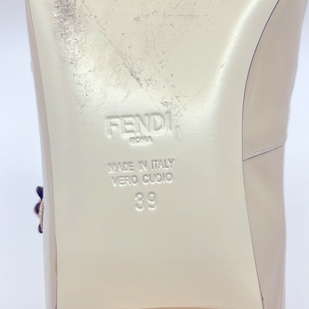 FENDI Flowerpower Patent Leather Ballet Flats Size 39EU 9US - Picture 13 of 16